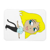 chibi meisje met staart magneet (Horizontaal)