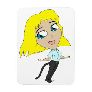 chibi meisje met staart magneet