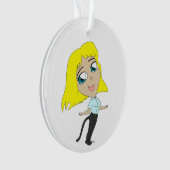 chibi meisje met staart ornament (voorkant)