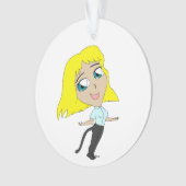 chibi meisje met staart ornament (voorkant)