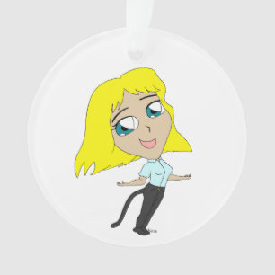 chibi meisje met staart ornament