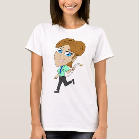 chibi meisje met staart t-shirt (Voorkant)