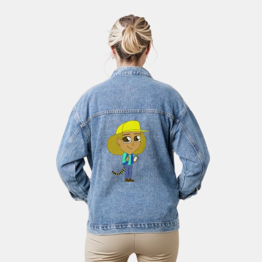 chibi meisje met tijgerstaart denim jacket (Model)