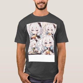 Chibi Meisje proberen om eten T-shirt