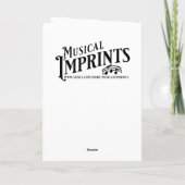 Chibi meisje spelen harp gepersonaliseerde verjaar kaart (Achterkant)