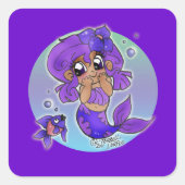 Chibi Mermaid Sticker (Voorkant)