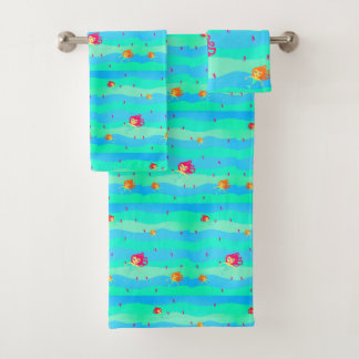 Chibi Mermaids & Seapaarden handdoekset Bad Handdoek