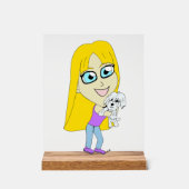 Chibi met een huisdier acryl bord (Voorkant)