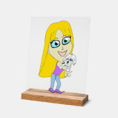 Chibi met een huisdier acryl bord (Hoek)