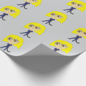 Chibi met een kat als staart cadeaupapier (Hoek)