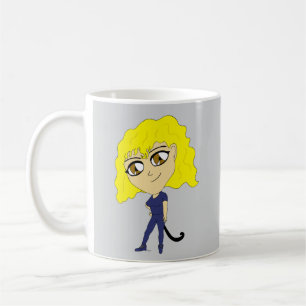 Chibi met een kat als staart koffiemok