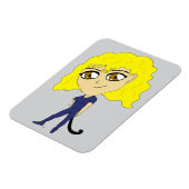 Chibi met een kat als staart magneet (Linkerzijde)