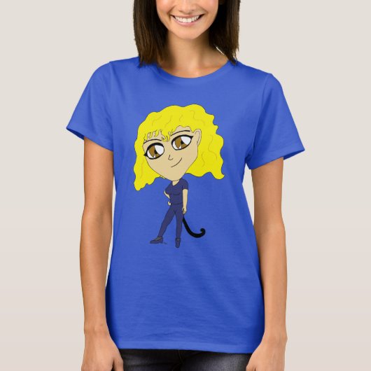 Chibi met een kat als staart t-shirt (Voorkant)