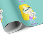 Chibi met een pup cadeaupapier (Rol Hoek)