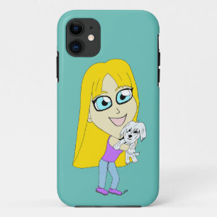 Chibi met een pup Case-Mate iPhone case