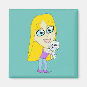 Chibi met een pup magneet (Voorkant)