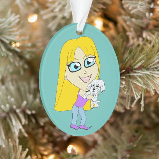 Chibi met een pup ornament (Boom)