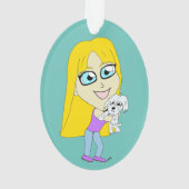 Chibi met een pup ornament (achterkant)