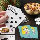 Chibi met een puppy pokerkaarten (Insitu)
