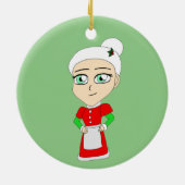 chibi mevrouw claus keramisch ornament (Achterkant)