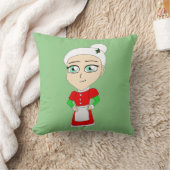 chibi mevrouw Claus knop Kussen (Deken)
