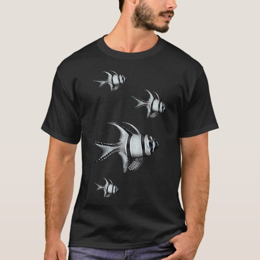 Chibi Mosasaurus en haai T-shirt (Voorkant)