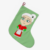 chibi mrs. claus grote kerstsok (Voorkant (Hangend))