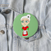 chibi mrs. claus ronde button 4,0 cm (In situ)