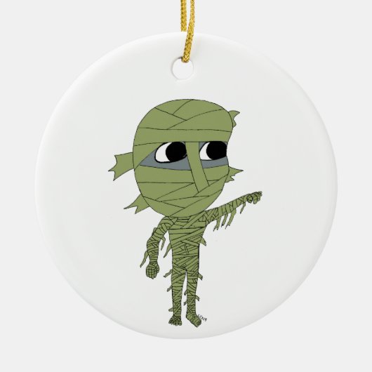 chibi mummy keramisch ornament (Voorkant)