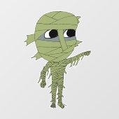 chibi mummy raamsticker (Vel)