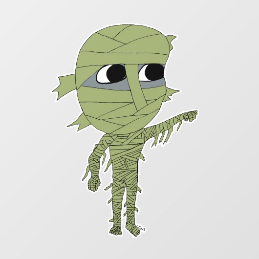chibi mummy raamsticker (Vel)