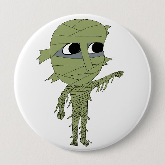 chibi mummy ronde button 4,0 cm (Voorkant)