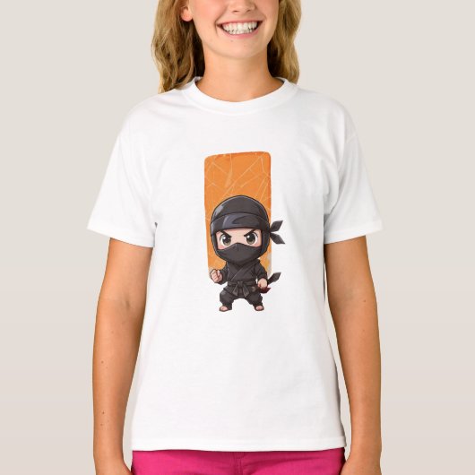 Chibi Ninja Vector Illustratie T-shirt (Voorkant)