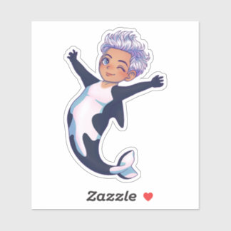 CHIBI ORCA Merman Mermaid Zee Creatures Sticker