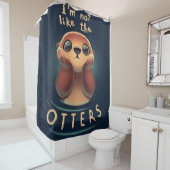Chibi Otter | Otter Lover | Cute Otter Pun Douchegordijn (In situ)