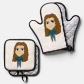 chibi ovenwant & pannenlap set (Voorkant / Achterkant)