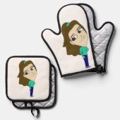 chibi ovenwant & pannenlap set (Voorkant / Achterkant)