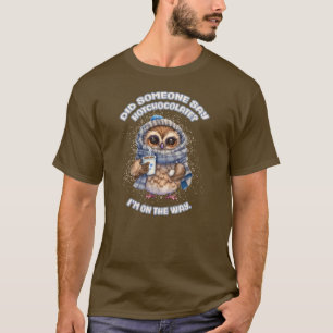 Chibi Owl Drink warme chocolade T-shirt