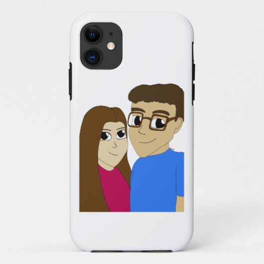Chibi paar Case-Mate iPhone case (Achterkant)