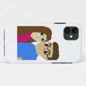 Chibi paar Case-Mate iPhone case (Achterkant (horizontaal))