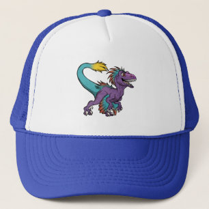 Chibi paarse vederijvelociraptor trucker pet