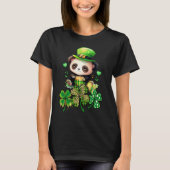 Chibi Panda Adorable St Patrick's Day Bear  & C T-shirt (Voorkant)