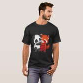 Chibi Panda Beer Knuffels Rode Panda Schattigee Ki T-shirt (Voorkant volledig)