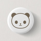 chibi panda ronde button 3,2 cm (Voorkant)