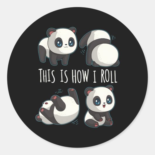 Chibi Panda voor klein Beer Panda Ronde Sticker (Voorkant)