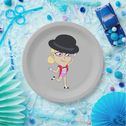 chibi papieren bordje (Feest)