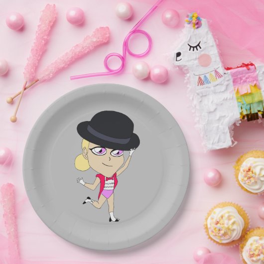 chibi papieren bordje (Feest)
