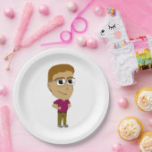 chibi papieren bordje (Feest)