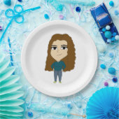 chibi papieren bordje (Feest)