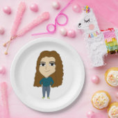 chibi papieren bordje (Feest)